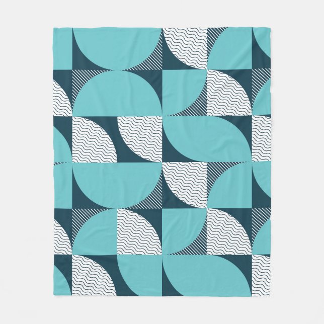 Kreativets geometriska form mönster fleecefilt (Framsidan)