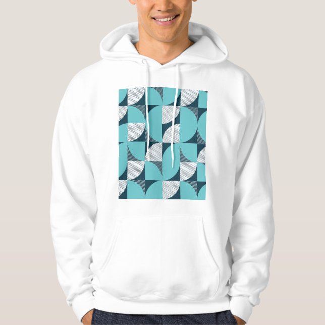 Kreativets geometriska form mönster hoodie (Framsida)