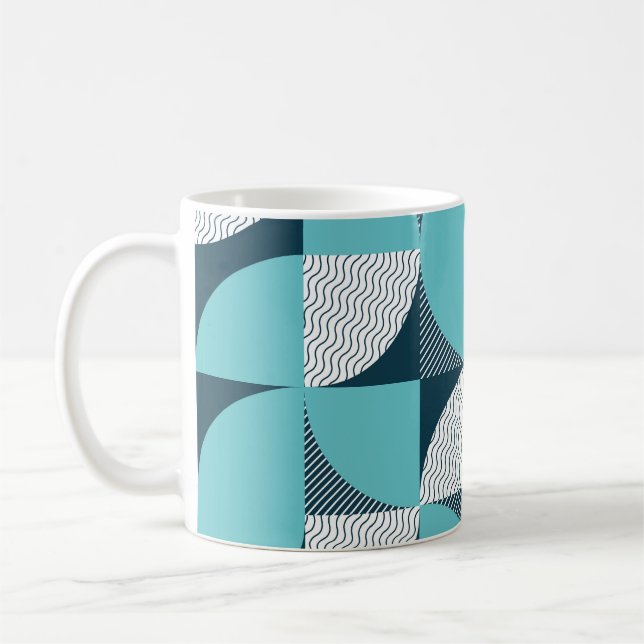 Kreativets geometriska form mönster kaffemugg (Vänster)