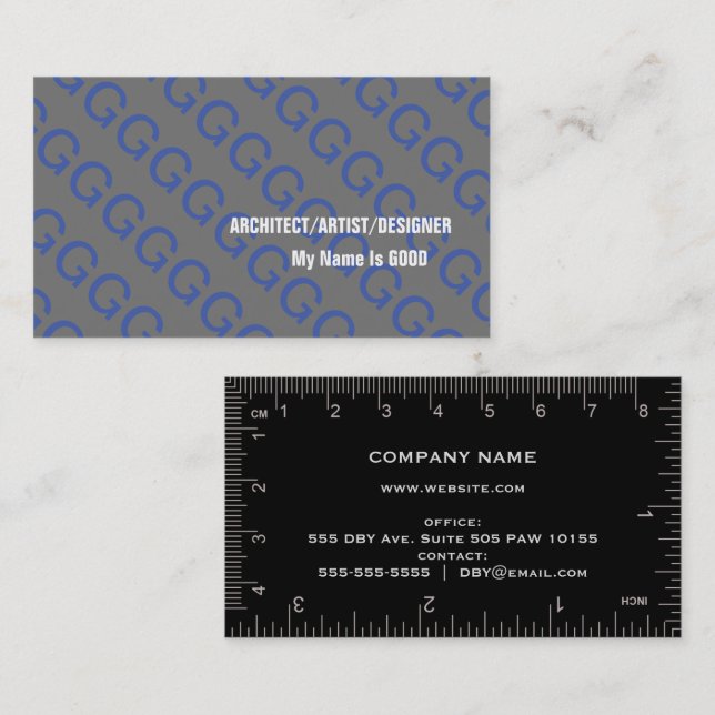 Kreativets jobb visitkort (Fram/baksida)