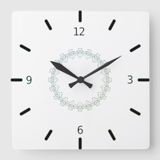 kreativets konstdesign fyrkantig klocka (Framsida)