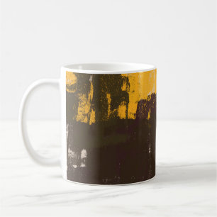 Kreativets konstnärliga skiss, färglös struktur. kaffemugg