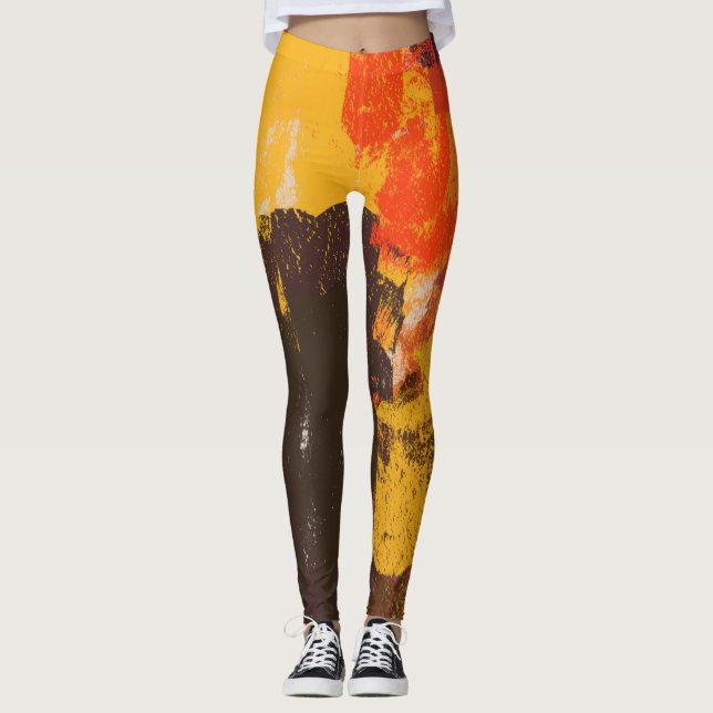 Kreativets konstnärliga skiss, färglös struktur. leggings (Framsida)