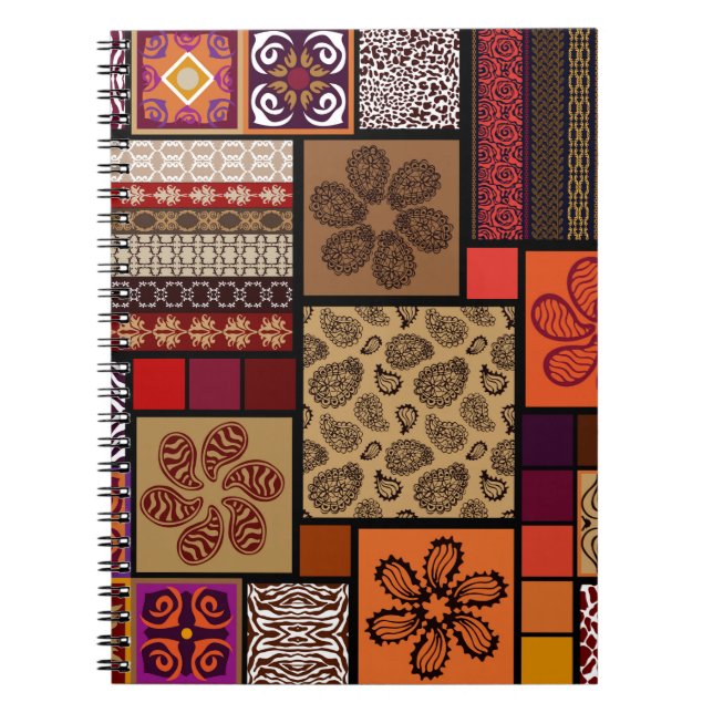 Kreativets megauppsättning sömlöst mönster inspire anteckningsbok (Framsidan)