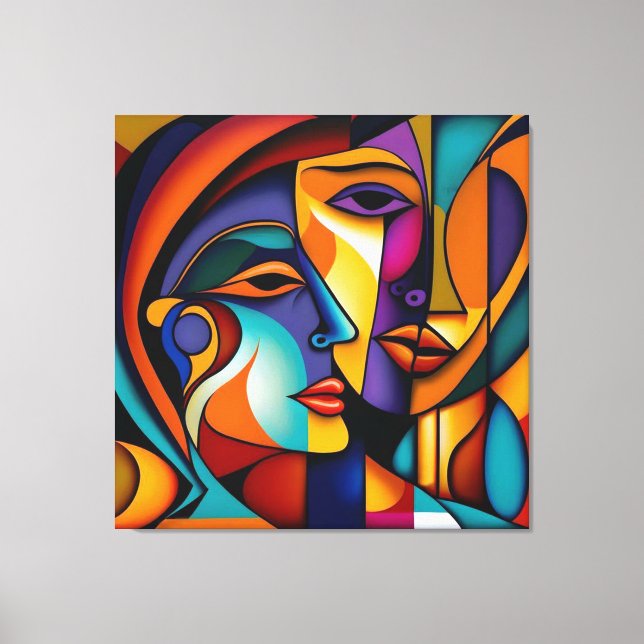 Kreativets moderna arbetsyta för hem och kontor canvastryck (Framsida)