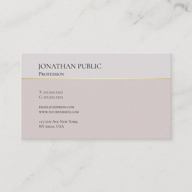 Kreativets moderna design - elegant oformaterad Pr Visitkort (Framsida)
