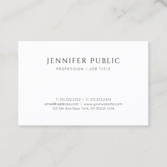 Kreativets moderna design - enkel, enkel, enkel Pr Visitkort (Framsida)