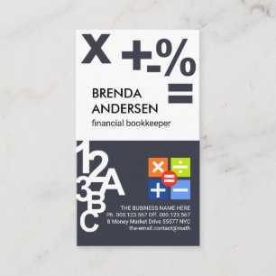 Kreativets nummer Symbols Financial Visitkort