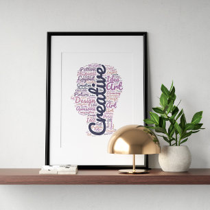Kreativets typografi i form. poster