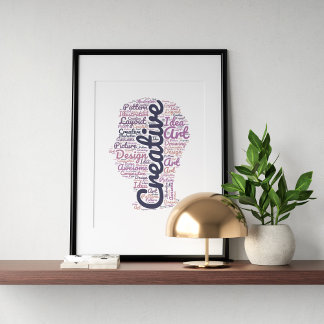 Kreativets typografi i form. poster