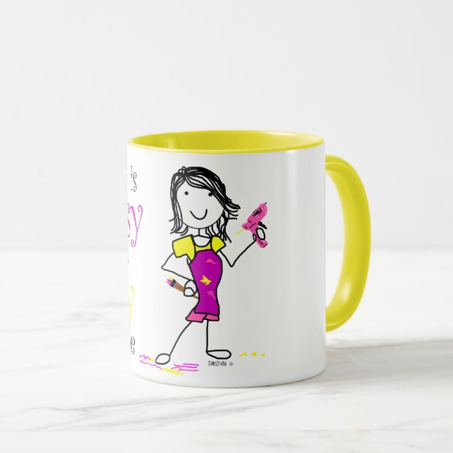 Kreativitet är den smutsiga muggen mugg (Framsida höger)