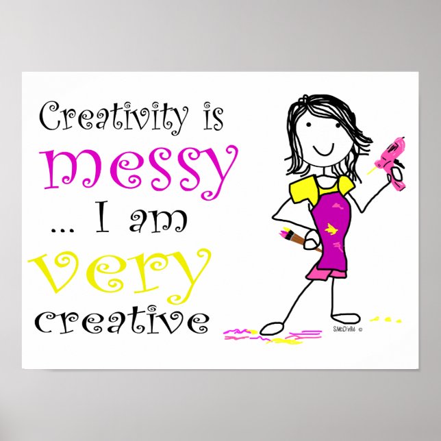 Kreativitet är Messy Poster (Framsidan)