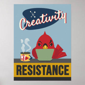 Kreativitet Är Min Motståndskraft – Retro Stil Pri Poster