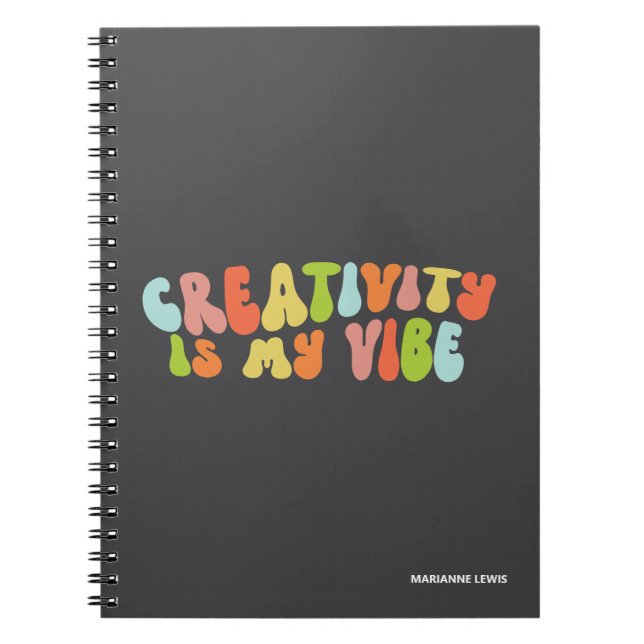 Kreativitet Är Min Vibe, Konstnär Kreative Eller H Anteckningsbok (Framsidan)
