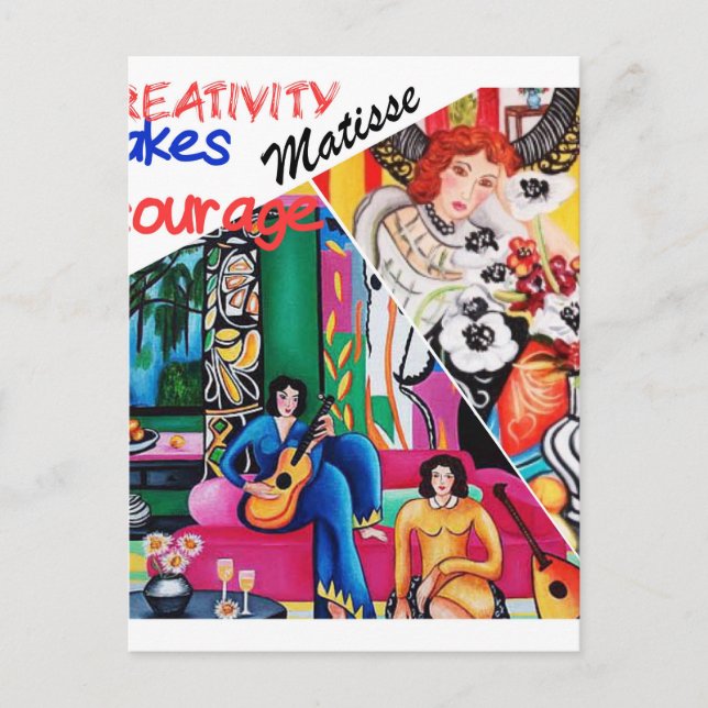 Kreativitet hos Matisse-målarkollage Vykort (Framsida)