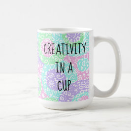 Kreativitet i en Kopp-Doodles-kaffe Mugg
