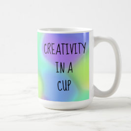 Kreativitet i en Kopp färgad kaffe Mugg