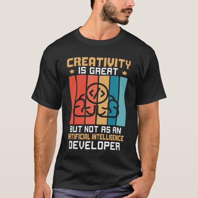 Kreativitet inte som artificiell intelligens utvec t shirt (Framsida)