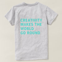 Kreativitet Offert Blue Typography Back Print Gråt