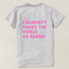 Kreativitet Offert Rosa Typografi Bakåt Skriv ut G T Shirt