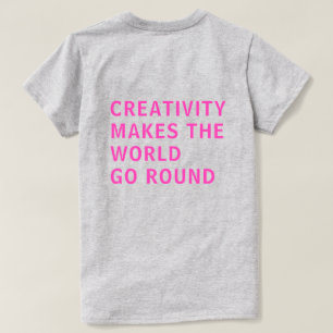 Kreativitet Offert Rosa Typografi Bakåt Skriv ut G T Shirt