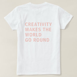 Kreativitet Offert Rosa Typografi Bakåt Skriv ut T Shirt