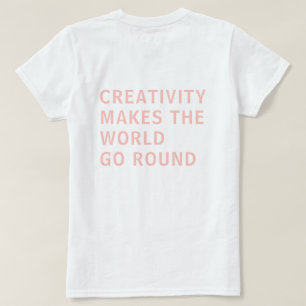 Kreativitet Offert Rosa Typografi Bakåt Skriv ut T Shirt