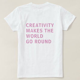 Kreativitet Offert Rosa Typografi Bakåt Skriv ut T Shirt