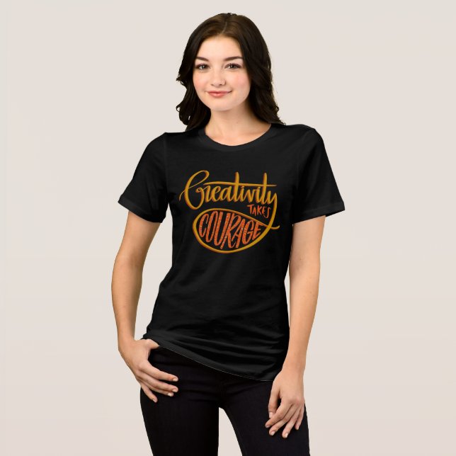 Kreativitet tar mod - Retro Typography Tee (Framsida Full)