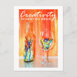 "Kreativitet tjänar här" Vykort