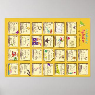 Kreativitetsalfabetet från Jill Badonsky. Poster