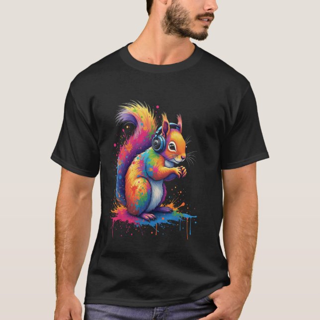 Kreativt ekorremotiv t shirt (Framsida)