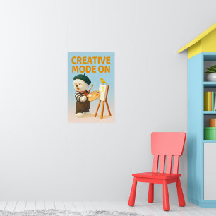 Kreativt Läge På: Målare Bichon Hund Konstnär Kons Poster