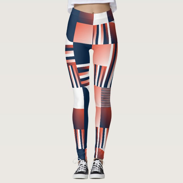Kreativt modernt geometriskt sömlöst mönster leggings (Framsida)