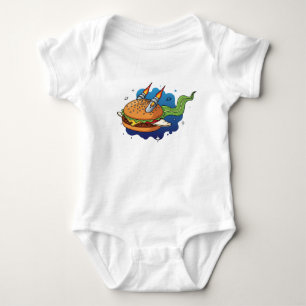 Kreativt serieburgerraketskepp i rymden Illustrati T Shirt