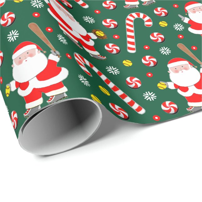 Kreativt Softboll Julpresent Presentpapper (Rullad Hörn)