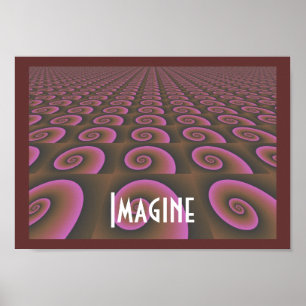 Kreativt tänkande mönstrat design - Föreställ dig Poster