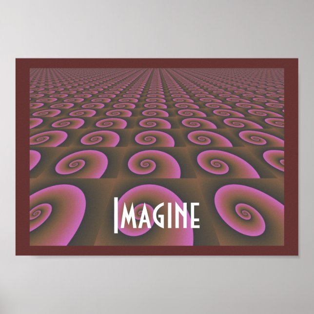 Kreativt tänkande mönstrat design - Föreställ dig Poster (Framsidan)