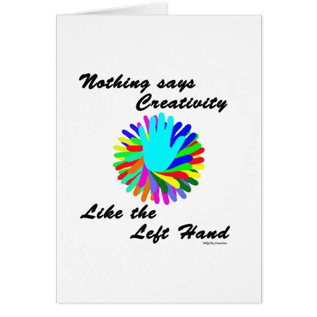 Kreativvänstersida räcker hälsningskort (Framsidan)