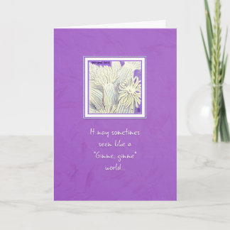 Kreator Goniopora Coral on Lilac Card Kort
