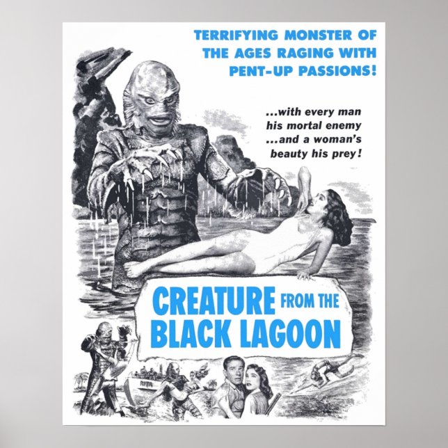 Kreatur från Black Lagoon Poster (Framsidan)
