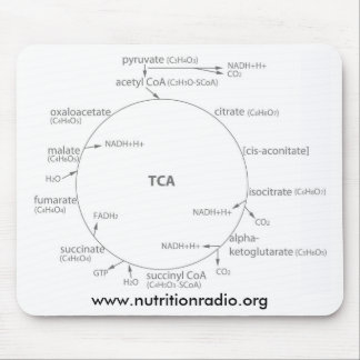 Krebs cyklar mousepad, www.nutritionradio.org musmatta