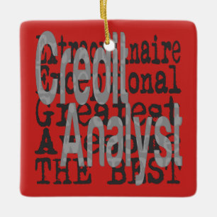 Kredit analytiker julgransprydnad keramik
