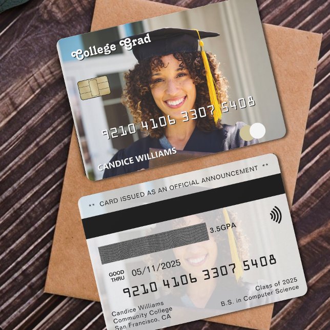 Kredit Card-foto Studenten Meddelande (Skapare uppladdad)