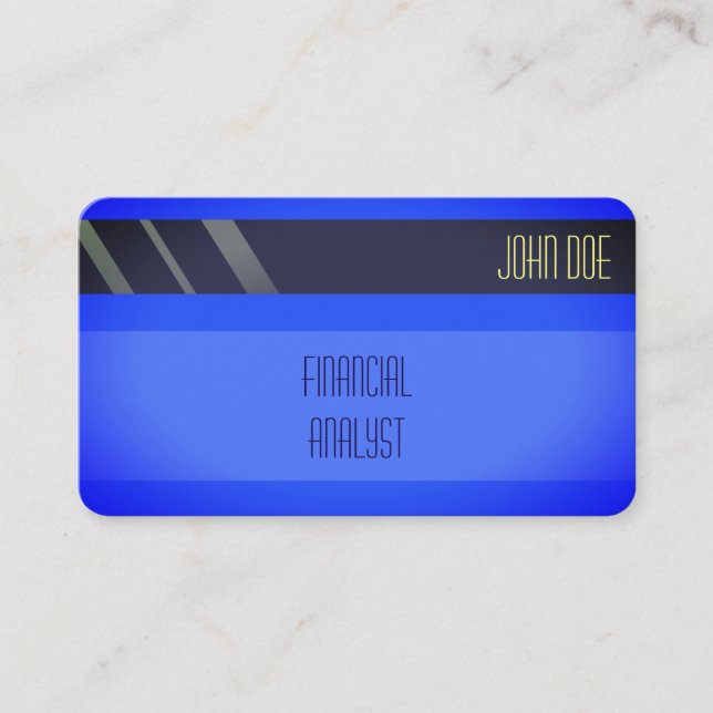 "Kredit Card Stil Affärskort No.17" Visitkort (Framsida)