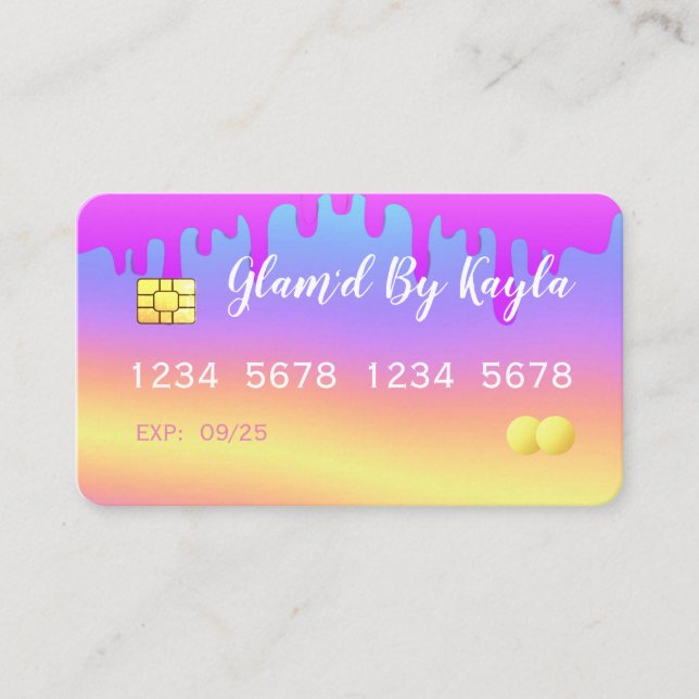Kredit Card Stil-Affärskort Visitkort (Framsida)