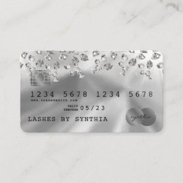 Kredit Card Stil Silver Diamond Visitkort