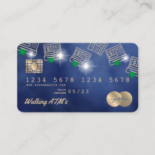 Kredit Card Stylt ATM-pengar pengarar Visitkort