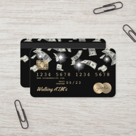 Kredit Card Stylt ATM-pengar pengarar Visitkort