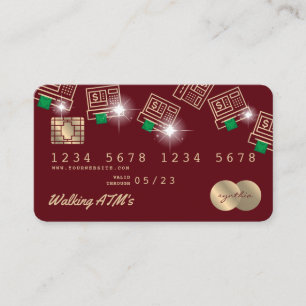 Kredit Card Stylt ATM-pengar pengarar Visitkort